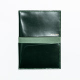 alice park kidskin card case forest green