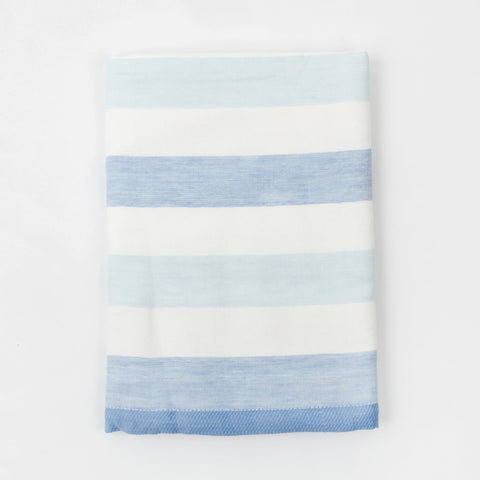 Senshu Wide Stripe Blue Bath Towels