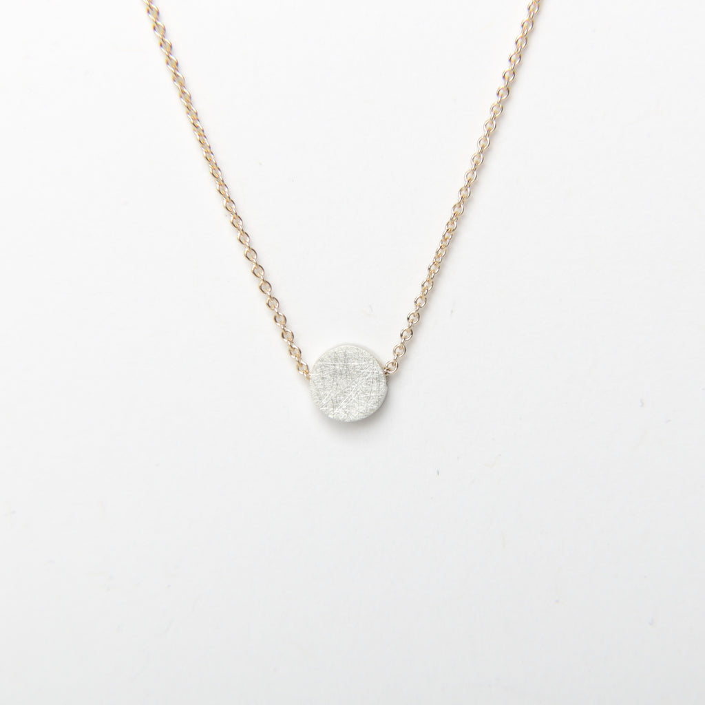 Carla Caruso - Circle Button Necklace - Sterling Silver