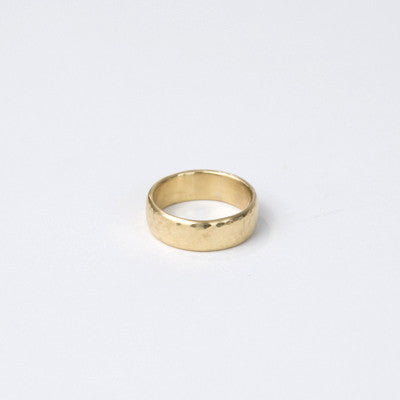 Black Barc - Hammered Band - 14k Yellow Gold