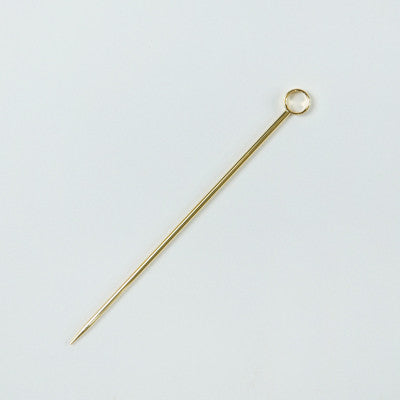 14k Gold Circle Cocktail Pick